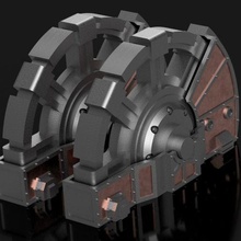 industrial gerador jogos guerra martelo 40k matar time terreno 3d print model - Mito3D