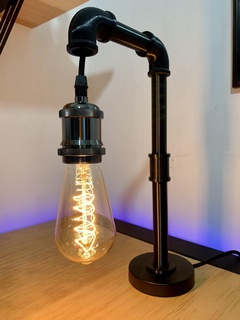 industrial minimalist style desk lamp tesla bulb retro spotlight 3d print model - Mito3D