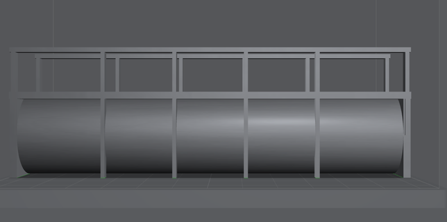 industrial tubo línea estrecho trozo juego guerra arquitectura terreno 3d print model - Mito3D