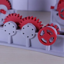 industrial spur gearbox gear reducer cutaway version various engineering 3d print model - Mito3D
