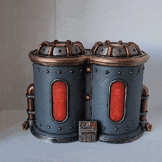 industrial steampunk complex - character card storage tanks exodus dystopian steam punk print wild west 3d print model - Mito3D