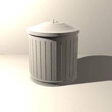 industrial waste bin gadget trash can office 3d print model - Mito3D