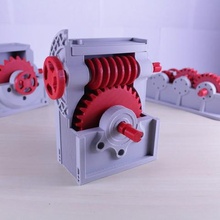 industrial worm gearbox gear reducer cutaway version various engineering 3d print model - Mito3D