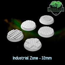 industriale zona 32mm impostato gioco modularwargaming basi martello guerra warhammer40kbases ageofsigmarbases Dungeons and Dragons dnd fantasia esploratore warhammer40000 aos warhammer wargamescenery 3d print model - Mito3D