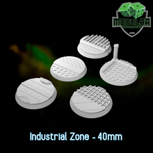 industriale zona 40mm impostato gioco modularwargaming basi martello guerra warhammer40kbases ageofsigmarbases Dungeons and Dragons dnd fantasia esploratore warhammer40000 aos warhammer wargamescenery 3d print model - Mito3D