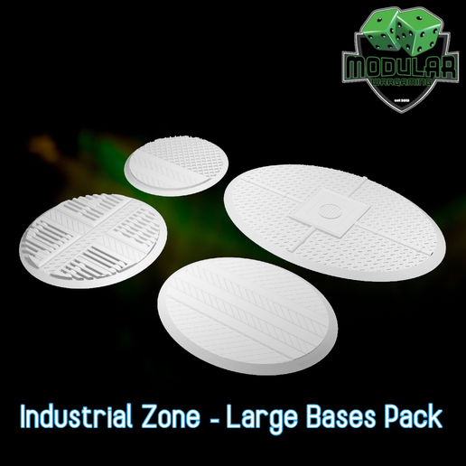 industrial zona ampla base pacote jogos jogo modular Warhammerbases warhammer40kbases ageofsigmarbases masmorras Dragões dnd fantasia bases descobridor warhammer40000 martelo guerra conjuntos 3D print model - Mito3D