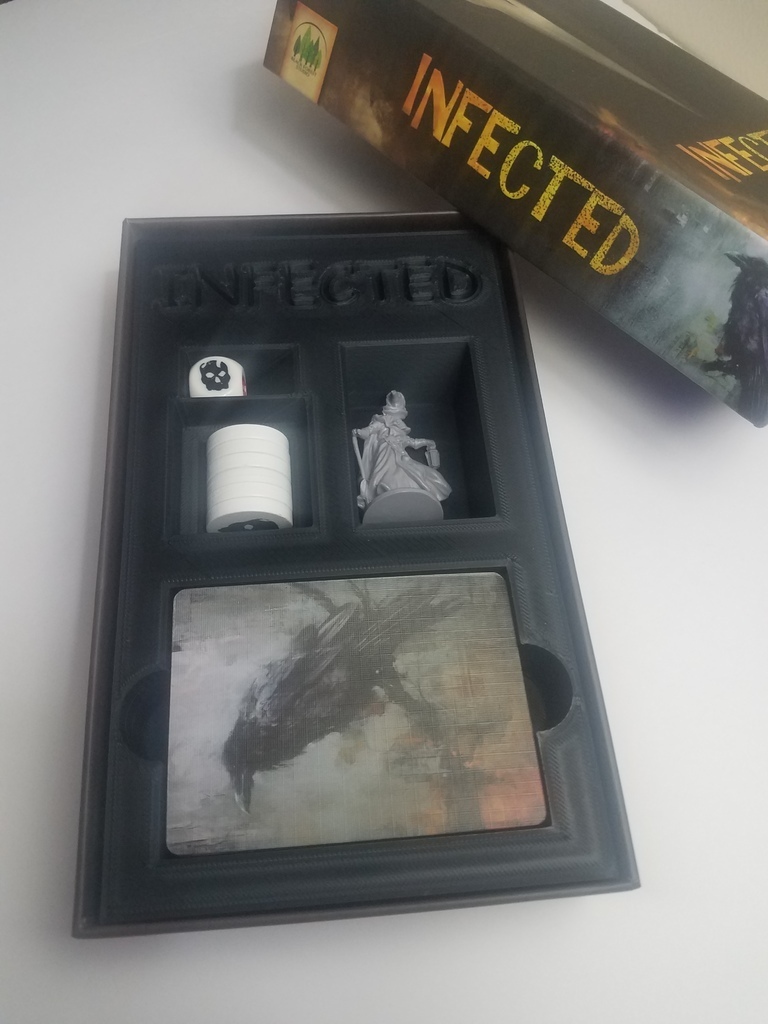 infected card game insert boardgame toy 3D print model - Mito3D