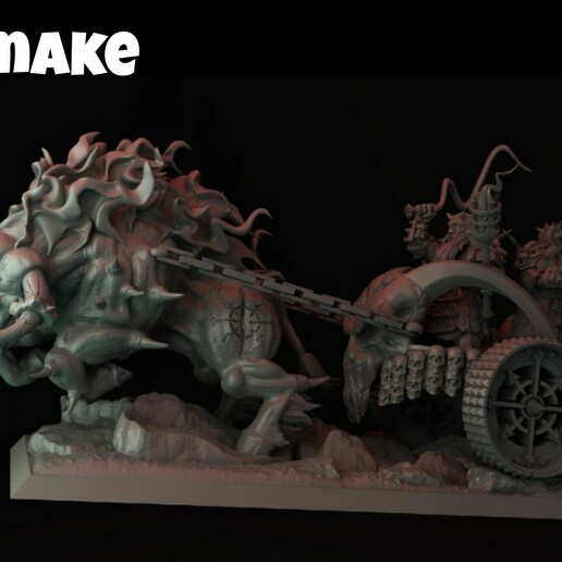 infernal cart warhammer age of sigmar 40k wargame minis board dwarves orcs 3D print model - Mito3D