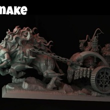 infernal cart warhammer age of sigmar 40k wargame minis board dwarves orcs 3d print model - Mito3D