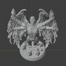 infernal démon graal art statue sculpture table dnd ailé magie 3d print model - Mito3D