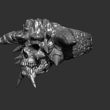 infernal anillo del cráneo v2 la joyería luifer 3d print model - Mito3D