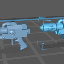 inferno pistola jogos martelo guerra 40k 30k 3d print model - Mito3D
