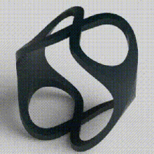 pulseira infinito brazalete forme d'infini jóias arte da matemática a moda 3d print model - Mito3D