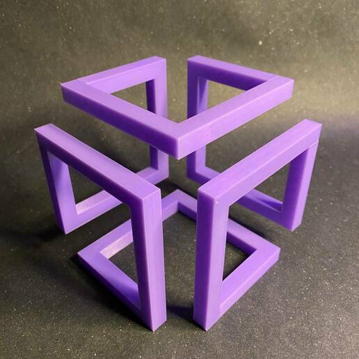 infinito cubo Cubo arte Arte ornamento 3D print model - Mito3D