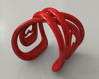 sonsuz Aşk bilezik takı kalp sonsuzluk Protonik bilezikler 3d print model - Mito3D