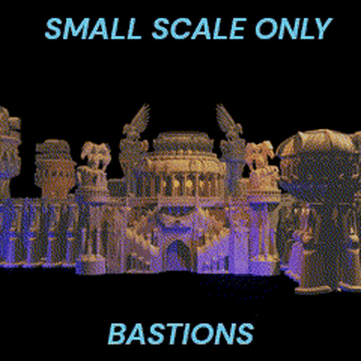 infinite palace set -3 bastions 30 25 - modular terrain gothic wh40k wh30k sector building imperial epic bastion castle expandable war gaming table sculpture statue resin 3d print model - Mito3D
