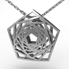 infinite pentagon pendant jewelry modern art fashion elegant 3d print model - Mito3D