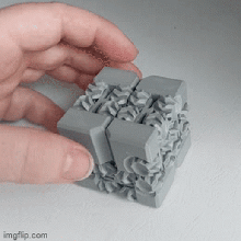 infinity cube gear hinges gadget toy fidget gears 3d print model - Mito3D