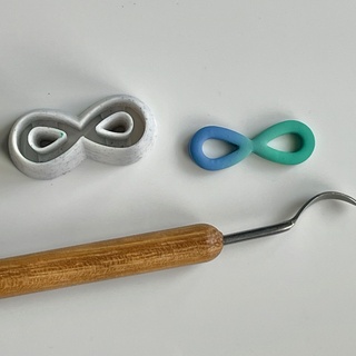 infinity cutter set - made polymer clay cutters cookie embosser tapered 3d print model - Mito3D