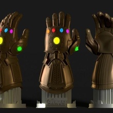 infinidade manopla jogos maravilha brinquedo vingadores figura Thanos 3d print model - Mito3D