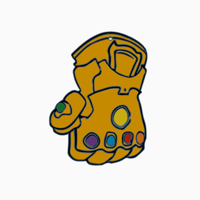 infinity gauntlet keychain of thanos avengers 3d print model - Mito3D