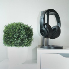infinity headphone stand home headphones audio accessory tech office accessories decor desk setup 3d print model - Mito3D