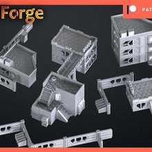 infinity rack terrain architecture buildings structures warhammer wargaming tabletop game 3d print model - Mito3D
