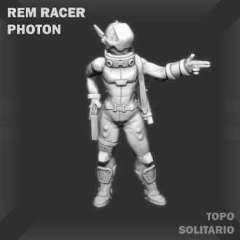 infinity rem racer photon game miniatures 3d print topo solitario racers 3D print model - Mito3D