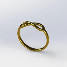 infinito anillo joyería joya oro plata 3d print model - Mito3D