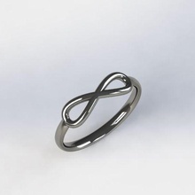 infinito anillo joyería joya resina dedo 3d print model - Mito3D