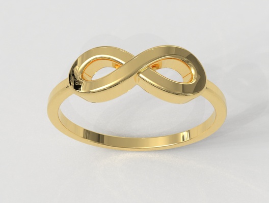 infinito anillo anillos oro joyería joya paulorani moda moda moderno plata amor eternidad nudo corazón compromiso 3d print model - Mito3D