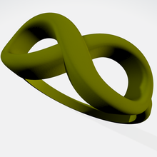 Unendlichkeit Ring Schmuck 3d print model - Mito3D