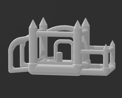 inflable bravucón saltar saltador omitir castillo utilizar mexico trampolín modelos diorama 1 100 juegos niños divertido 3d print model - Mito3D
