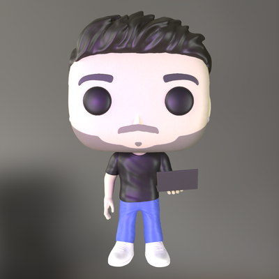 científico computación arte funko pop funko3d axos axos3d computadora cuaderno ordenador portátil programador 3d print model - Mito3D