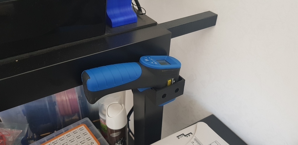 infravermelho termômetro parede suporte digital sensor monte ferramenta titulares caixas 3D print model - Mito3D