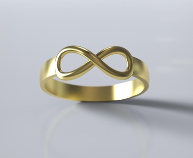 inifnito Ring Ringe unendlich Schmuck 3d print model - Mito3D