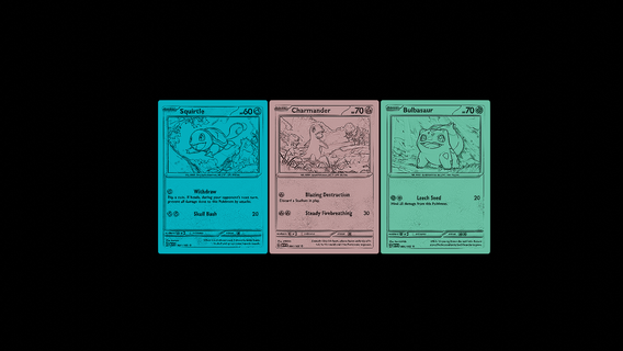 inicial trío pokemon kanto charmander bulbasaur chorro pokemon tarjetas Arte pokemons pokemon evolución Arte anime criaturas inicialkanto kanto gameboy 3d print model - Mito3D
