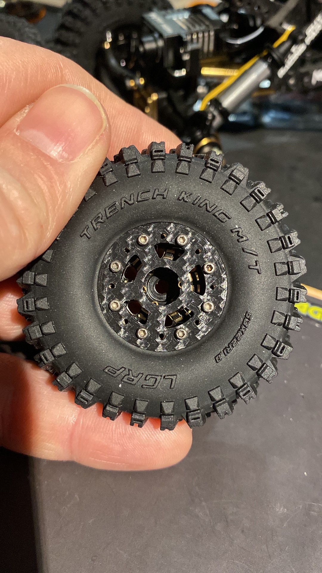 injora 10 beadlock roue bague 16 trou verrous trx4m scx24 roues 3D print model - Mito3D