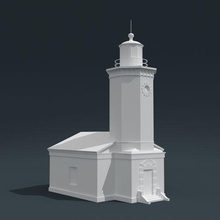 inkerman lighthouse architecture 3d print model - Mito3D