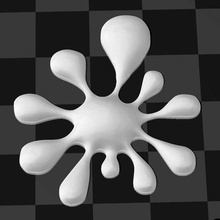inkspot fleck - smooth spot 3d print model - Mito3D