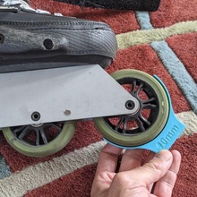 inline skate wheel wear limit tool rollerblade wheels measure 3d print model - Mito3D