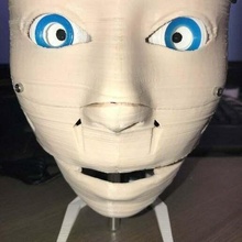 Inmoov perfil cabeça ficar pé robótica 3d print model - Mito3D