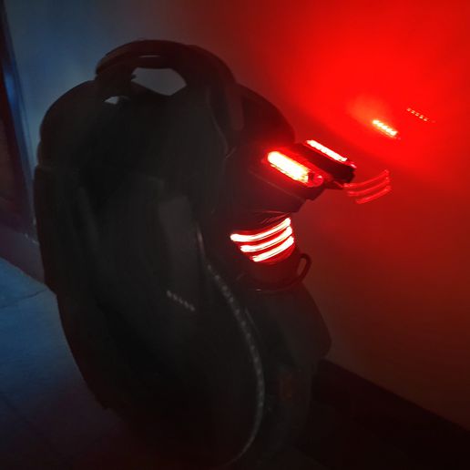 inmotion v11 tail light wing gadget euc electricunicycle led bumper 3D print model - Mito3D