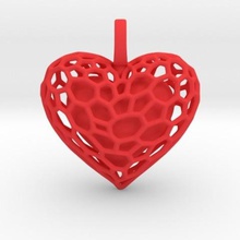 inner heart pendant jewelry pendulous 3d print model - Mito3D