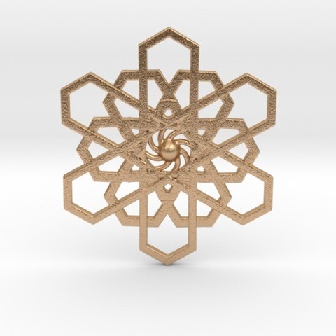 inner star jewelry pendant pendulous 3D print model - Mito3D
