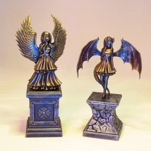 l'innocence péché art caractère la femelle statue sculpture de fantaisie les ailes diable démon l'ange 3d print model - Mito3D