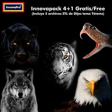 innovapack totem package pendant necklace key ring earring promotion pack panther tiger eagle wolf snake viper 3d print model - Mito3D