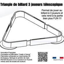 innovant en 3 joueur télescopique de billard triangle jeu 3d print model - Mito3D