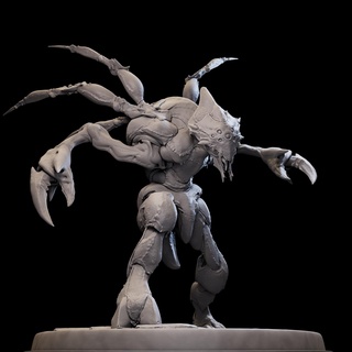 insect2 Game beetle bug monster insect character fantasy spun fighter ancient claws epic 3d printing statuette 3dprint printable statue miniatures  3d print model - Mito3D