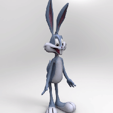 insect bunny rabbit bug drawings animated caricature 3d print model - Mito3D